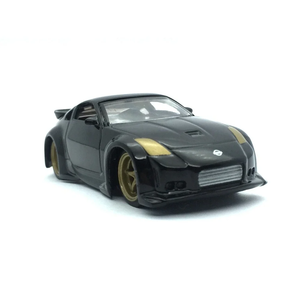 Jada Dub City 2003 03 Nissan 350Z Car Black Die Cast 1/64 Scale Gold Wheels